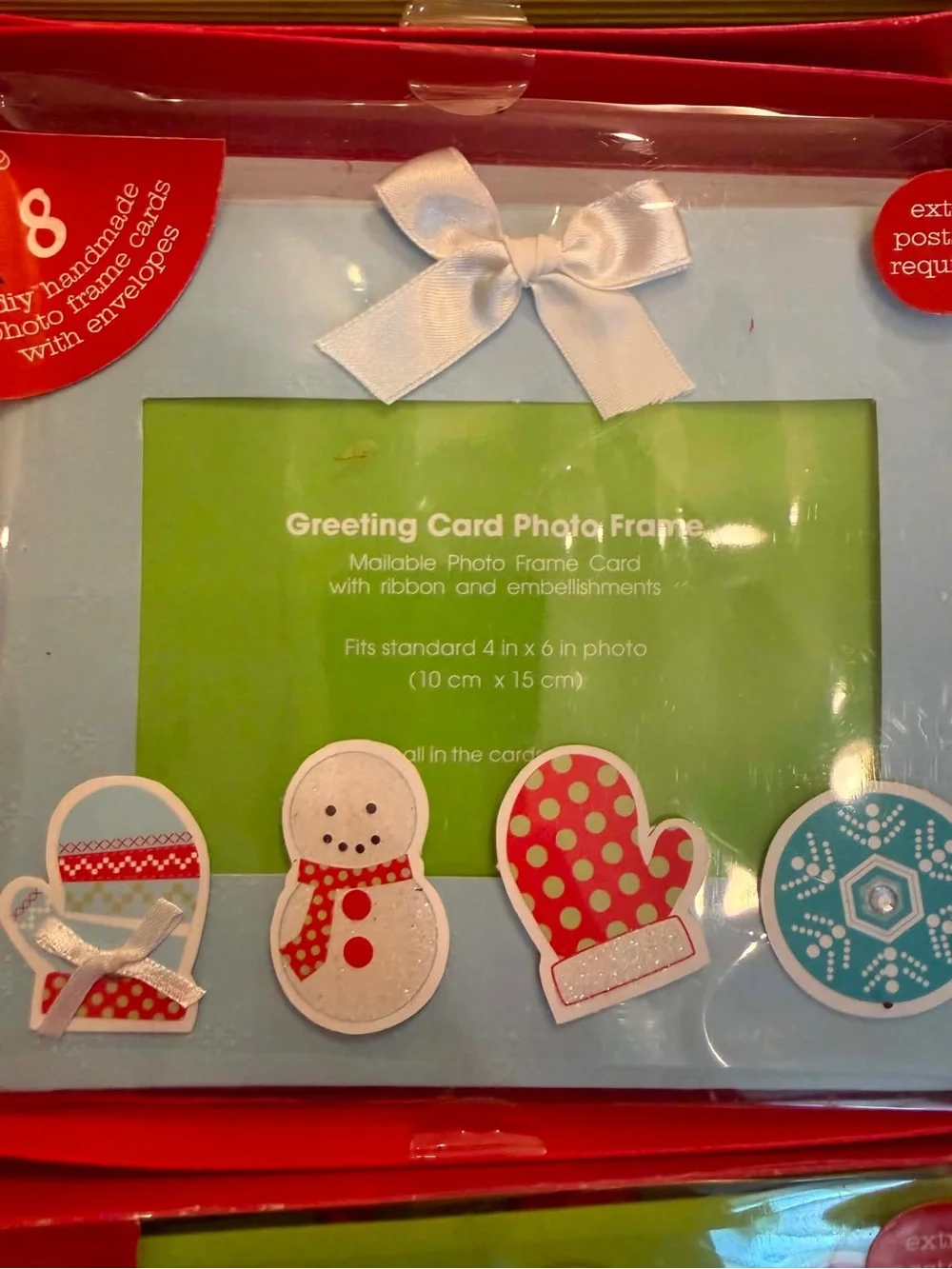 American Greetings Holiday Greeting Card Photo Frame Kit - Green & Blue